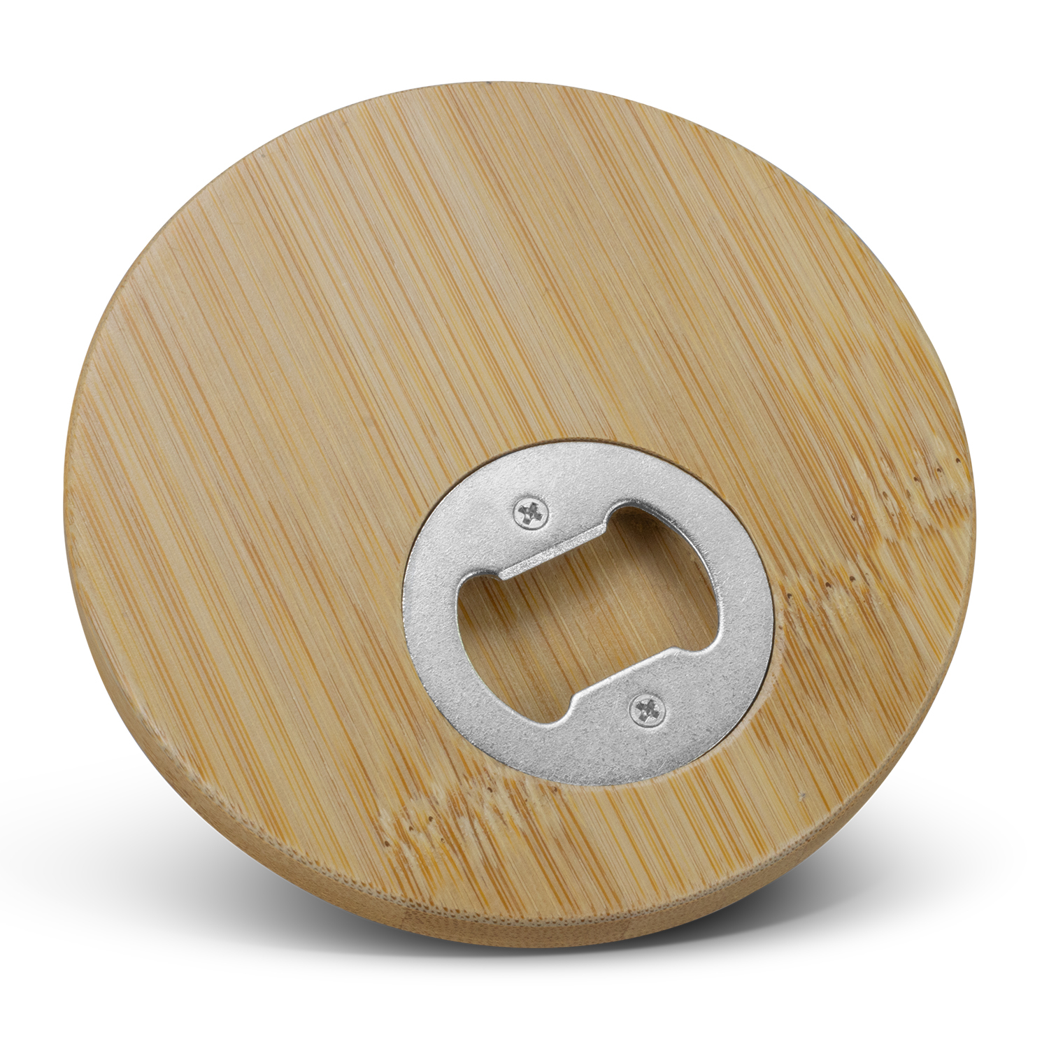 Trends Bamboo Bottle Opener Coaster Round