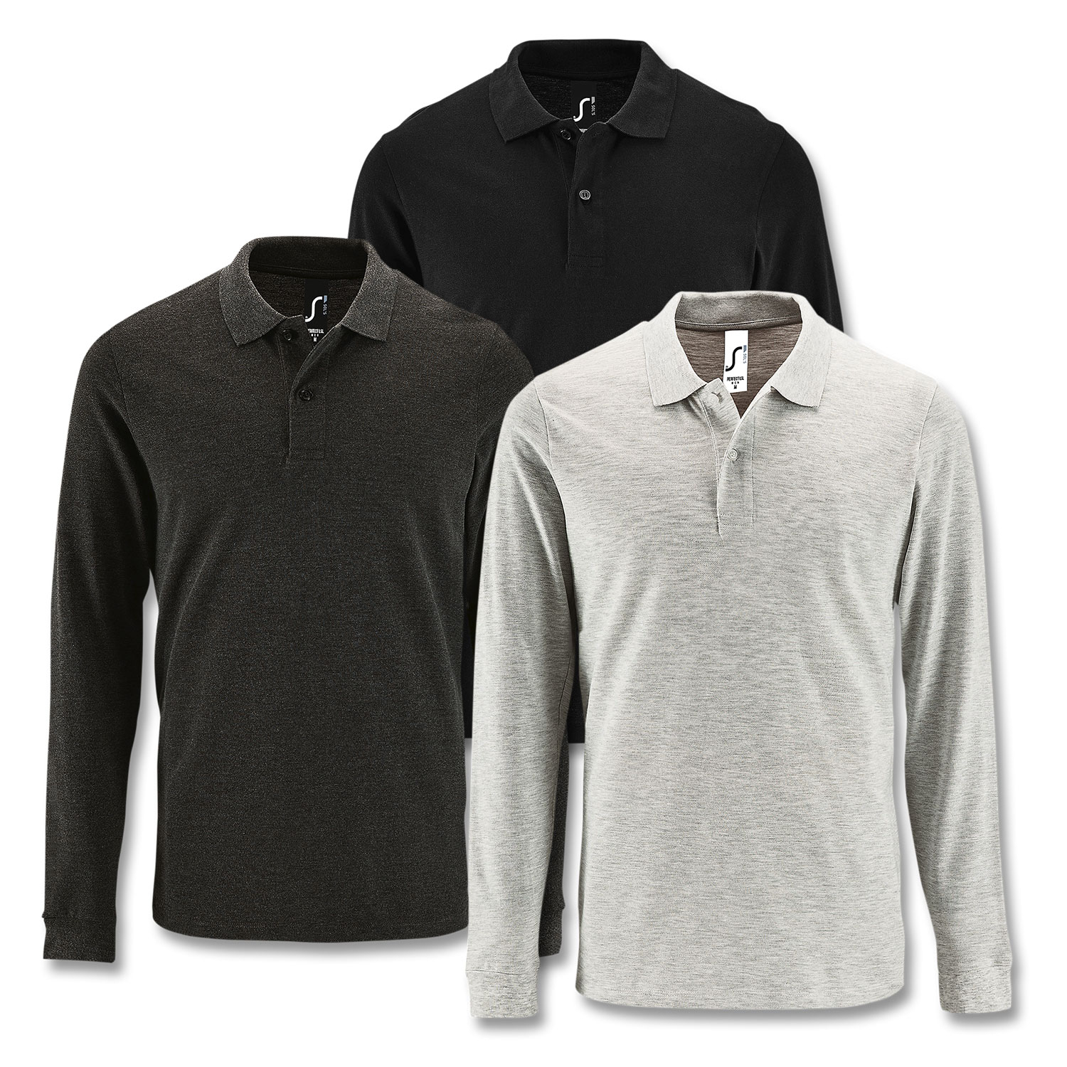 TRENDS | SOLS Perfect Men's Long Sleeve Polo