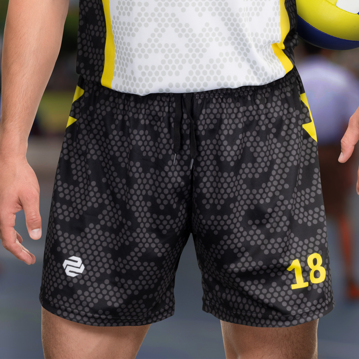 Yellow store volleyball shorts