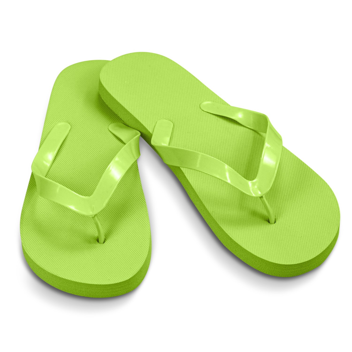 Neon green sale flip flops