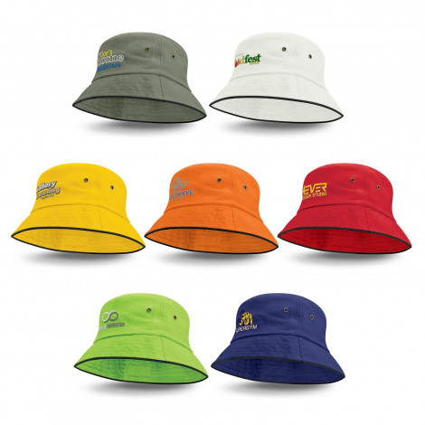 Product preview for Bondi Bucket Hat - Black Sandwich Trim