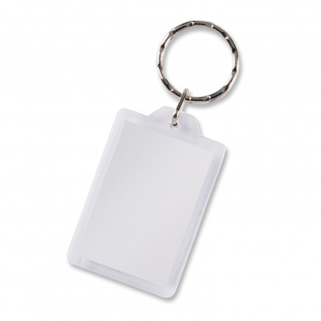 Lens Key Ring - Rectangle 100292 | Clear