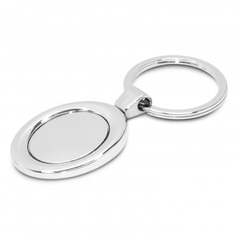 Oval Metal Key Ring 105659 | Silver