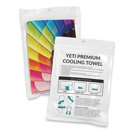Yeti Premium Cooling Towel - Full Colour - Pouch 110464 | Packaging
