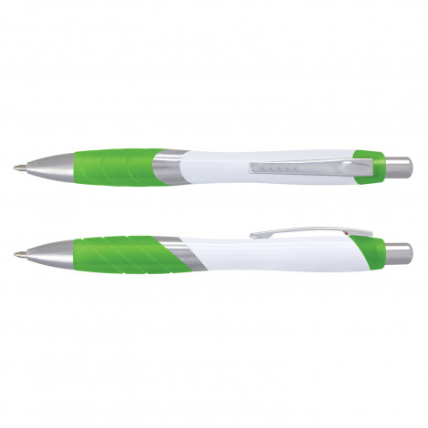 Borg Pen - White Barrel 110811 | Bright Green