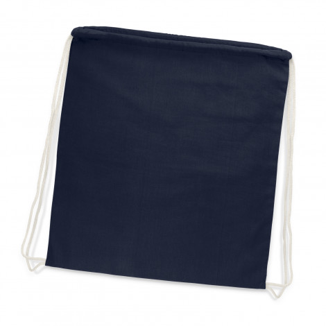 Cotton Drawstring Backpack 111804 | Navy