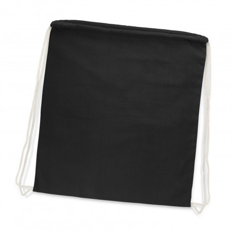 Cotton Drawstring Backpack 111804 | Black