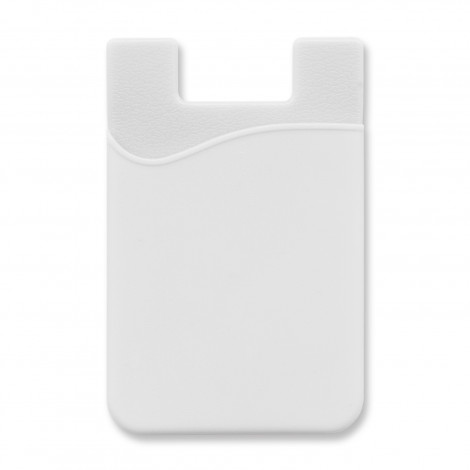 Silicone Phone Wallet - Full Colour 112924 | White