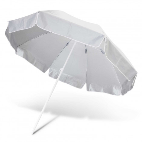 Bahama Beach Umbrella 113112 | White/Silver