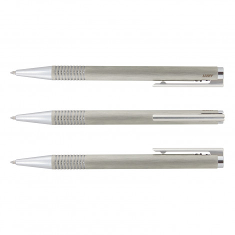 Lamy Logo Pen and Pencil Set 113797 | Pen Brushed Silver
