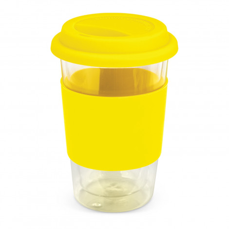 Aztec Double Wall Glass Cup 115064 | Yellow