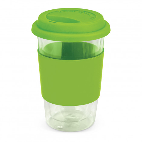 Aztec Double Wall Glass Cup 115064 | Bright Green