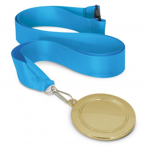 Podium Medal - 65mm 115692 | Light Blue/Gold