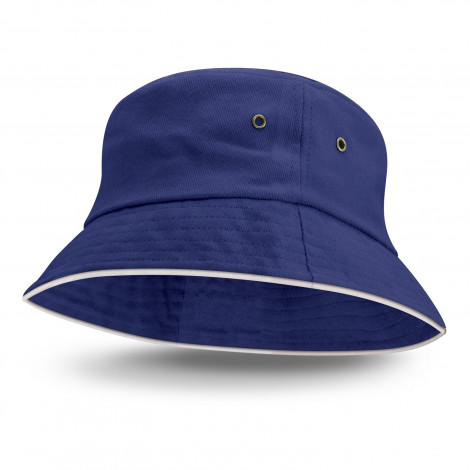 Bondi Bucket Hat - White Sandwich Trim 115740 | Royal Blue