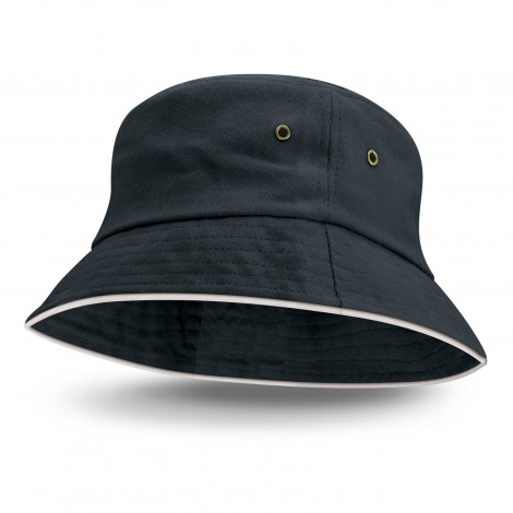 Bondi Bucket Hat - White Sandwich Trim 115740 | Navy