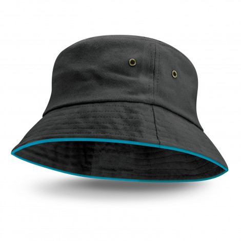 Bondi Bucket Hat - Coloured Sandwich Trim 115741 | Light Blue