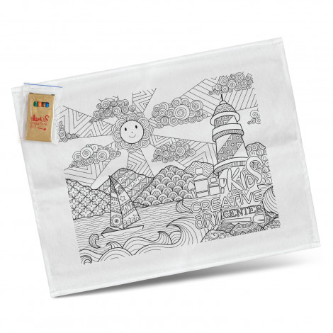 Cotton Colouring Tea Towel 116594