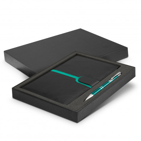 Andorra Notebook and Pen Gift Set 116693 | Teal