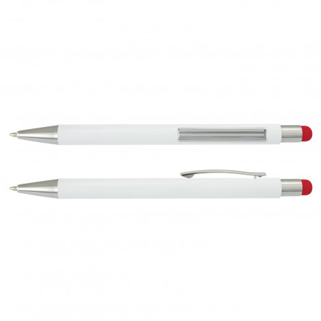 Lancer Stylus Pen - White Barrel 117120 | Red