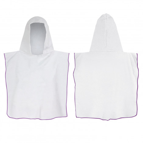 Kids Hooded Towel 117465 | Purple Overlocking