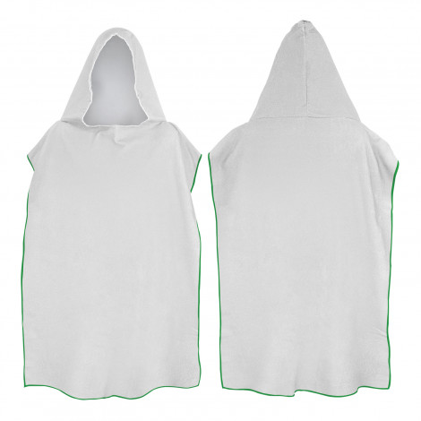 Adult Hooded Towel 117466 | Green Overlocking