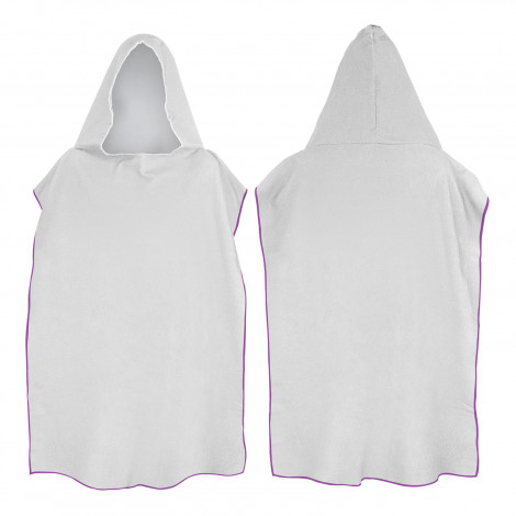 Adult Hooded Towel 117466 | Purple Overlocking