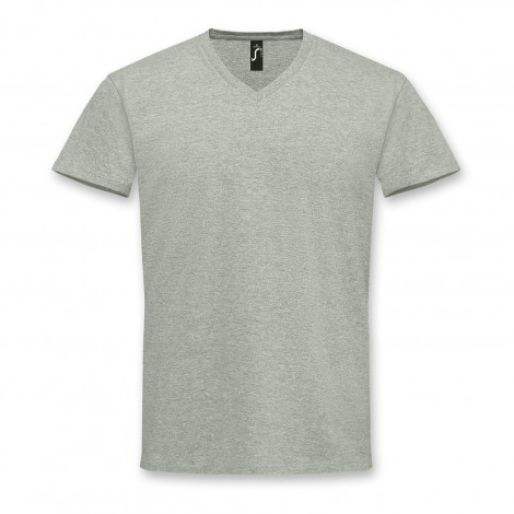 SOLS Imperial Mens V Neck T-Shirt 118082 | Grey Melange