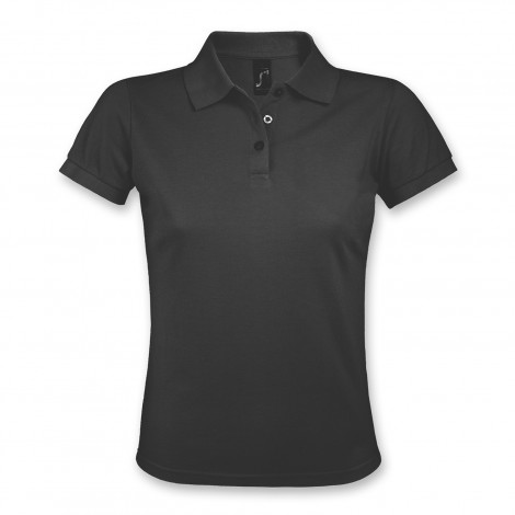 SOLS Prime Womens Polo Shirt 118088 | Black