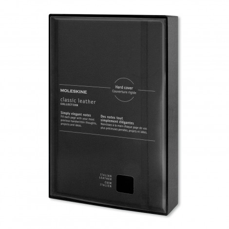 Moleskine Classic Leather Hard Cover Notebook - Large 118226 | Gift Box