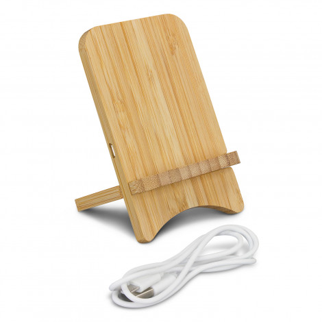 Bamboo Wireless Charging Stand 118495 | Natural