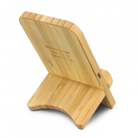 Bamboo Wireless Charging Stand 118495 | Back