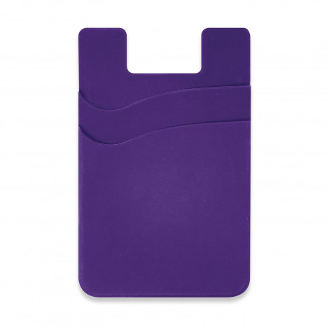 Dual Silicone Phone Wallet 118530 | Purple