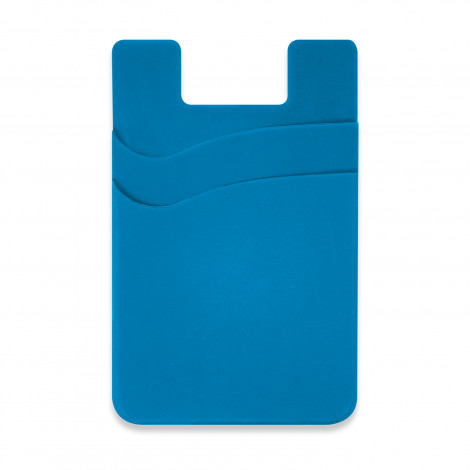 Dual Silicone Phone Wallet 118530 | Light Blue