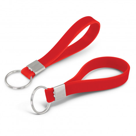 Silicone Key Ring 118532 | Red