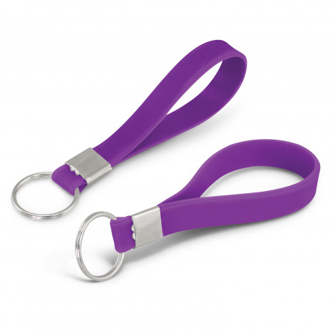 Silicone Key Ring Embossed 118672 | Purple