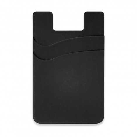 Dual Silicone Phone Wallet - Full Colour 118674 | Black