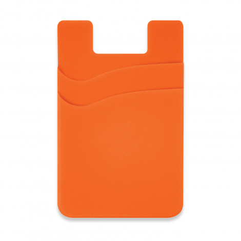 Dual Silicone Phone Wallet - Full Colour 118674 | Orange