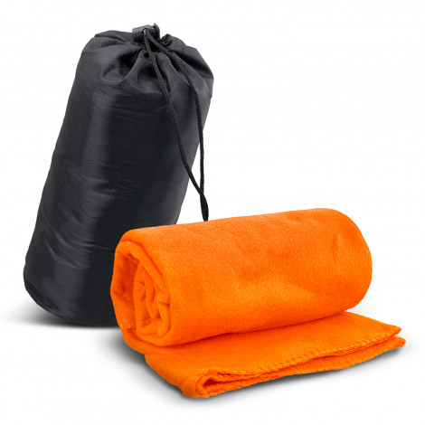 Glasgow Fleece Blanket in Carry Bag 119417 | Orange