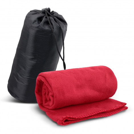Glasgow Fleece Blanket in Carry Bag 119417 | Red