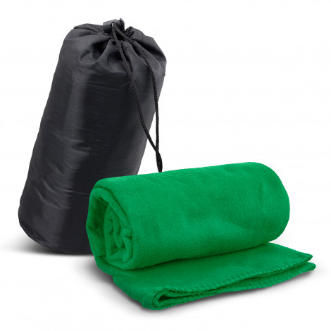Glasgow Fleece Blanket in Carry Bag 119417 | Green