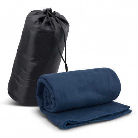Glasgow Fleece Blanket in Carry Bag 119417 | Navy