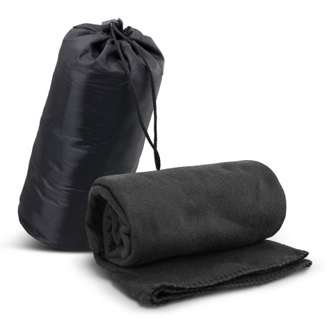 Glasgow Fleece Blanket in Carry Bag 119417 | Black
