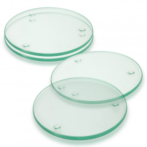 Venice Glass Coaster Set of 4 Round - Full Colour 120167 | Clear