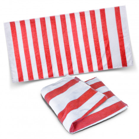 Esplanade Beach Towel 120248 | White/Red
