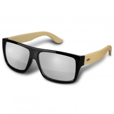 Maui Mirror Lens Sunglasses - Bamboo 120341 | Black