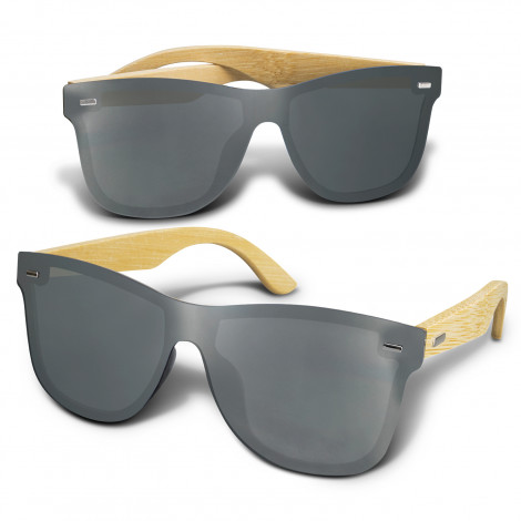 Ryder Mirror Lens Sunglasses - Bamboo 120343 | Silver