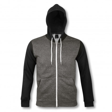 SOLS Silver Unisex Zipped Sweatshirt 120676 | Charcoal