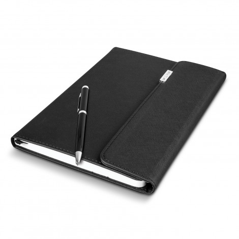 Swiss Peak A5 Notebook and Pen Set 120861 | Black