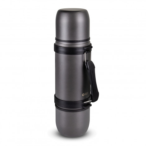 Swiss Peak Duo Cup Vacuum Flask 120863 | Steel Grey