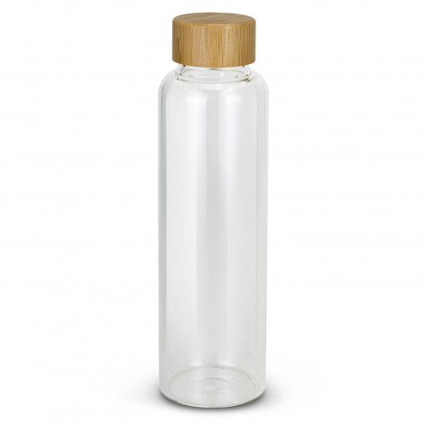Eden Glass Bottle Bamboo Lid 121800 | Clear/Natural